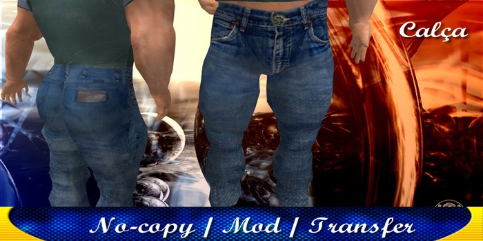 Mens Blue Jeans. Full Perm