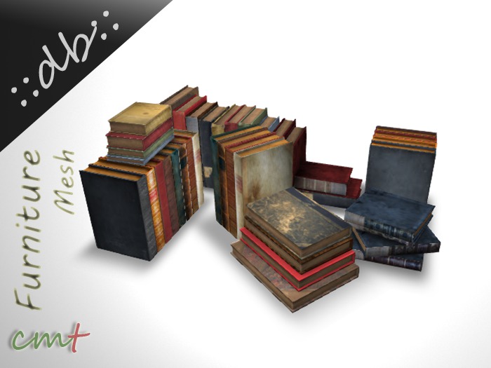 Second Life Marketplace - ::db:: Five Piles of old Books # II One / Two ...