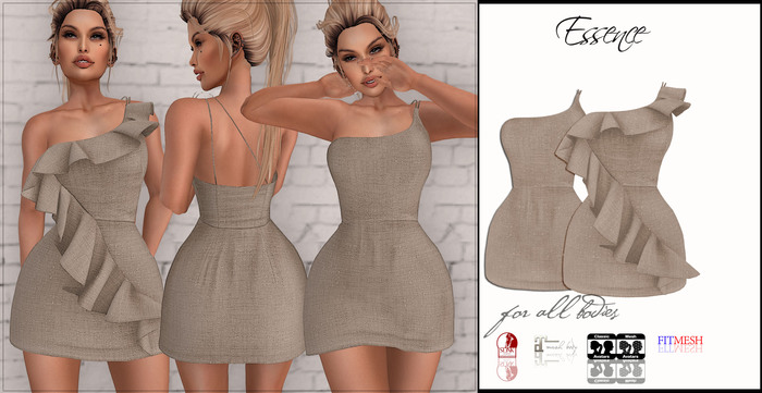 :ESSENCE:PAULINA DRESS'nude classic