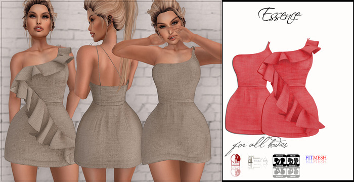 :ESSENCE:PAULINA DRESS'red