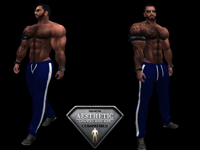 .::PANTS MALHA  azul com listra branca   Apolo  ::.