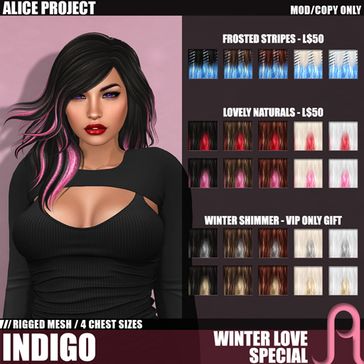 Alice Project - Indigo - Frosted Stripes