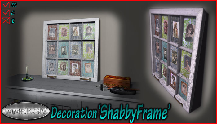 IMMERSIV -Decoration 'ShabbyFrame'- (wear to unpack)