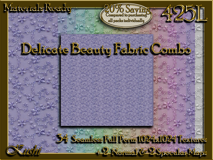 Delicate Beauty COMBO Fabric Seamless Textures