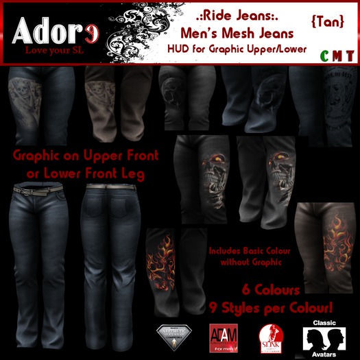 .:Adore:. Men's Ride Jeans - TAN