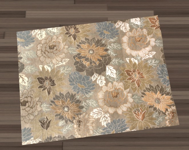 Mesh Rug v2 Beige Floral 3