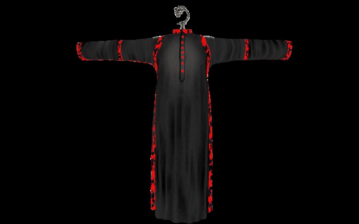 Arabic Thobe-Men's Galabya BLCAK & RED