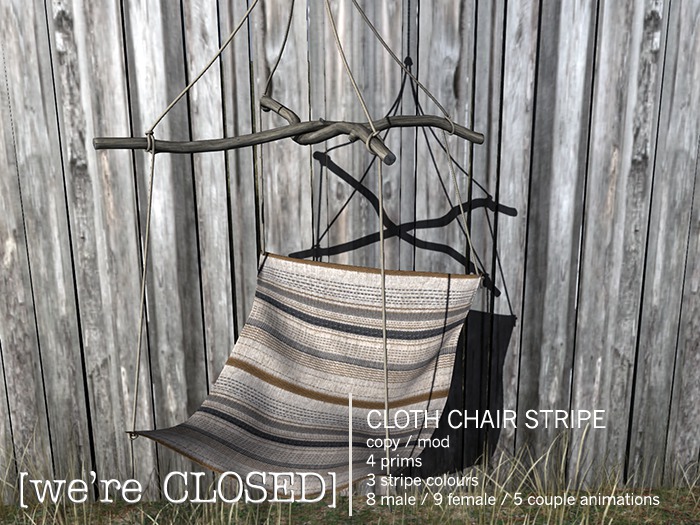 [we're CLOSED] cloth chair stripe