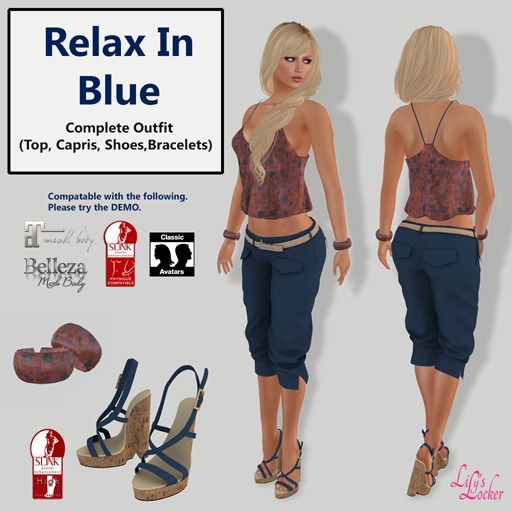 Lily's Locker - Relax in Blue - Complete Outfit BOXED