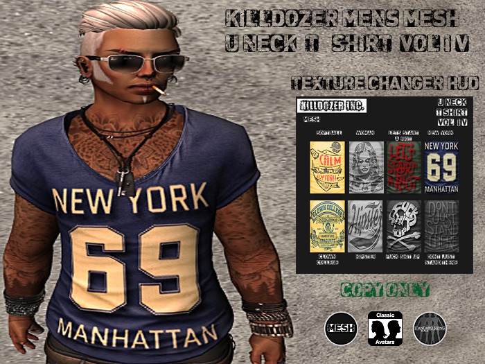 Killdozer Mens Mesh U-Neck T-Shirt Vol IV