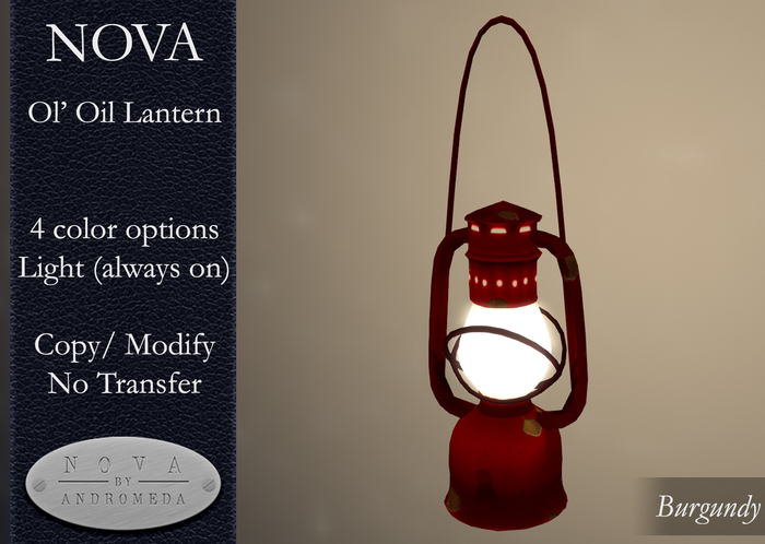 NOVA - Ol' Oil Lantern - Burgundy