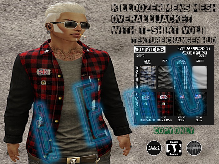 DEMO Killdozer Mens Mesh Overall Jacket  VOL I