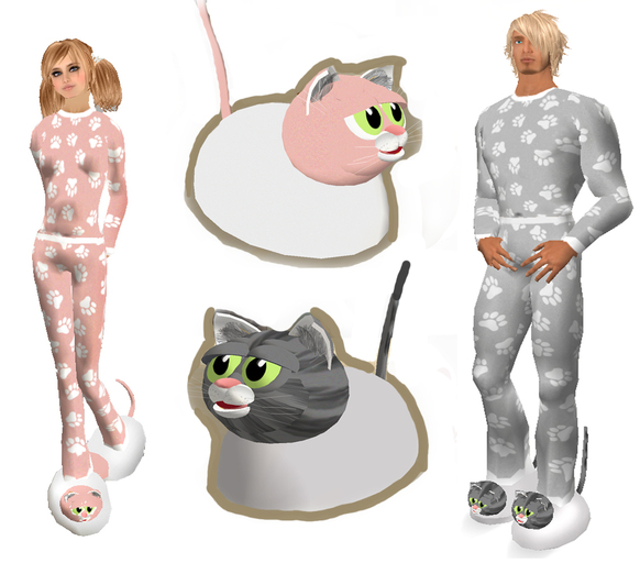 Cartoonimals Cat Pajamas and Slippers