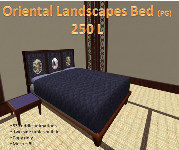 Oriental Landscapes Cuddles Bed