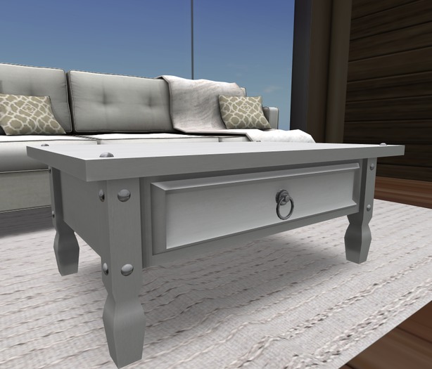 Design White Wooden Coffee Table