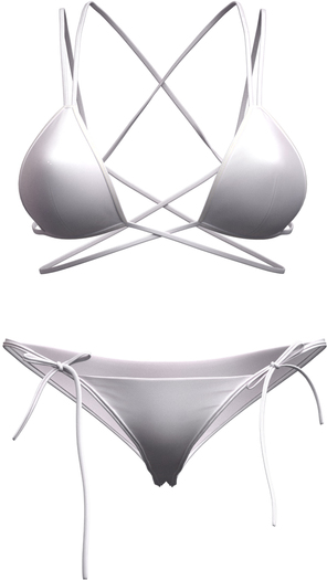 Blueberry - Peachkini Mesh Bikini - Maitreya Lara, Belleza Freya Isis Venus, Slink Physique Hourglass - White