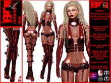 *JURACI BURGUNDY VERSION POST APOCALYPSE STYLE COMPLET OUTFIT*