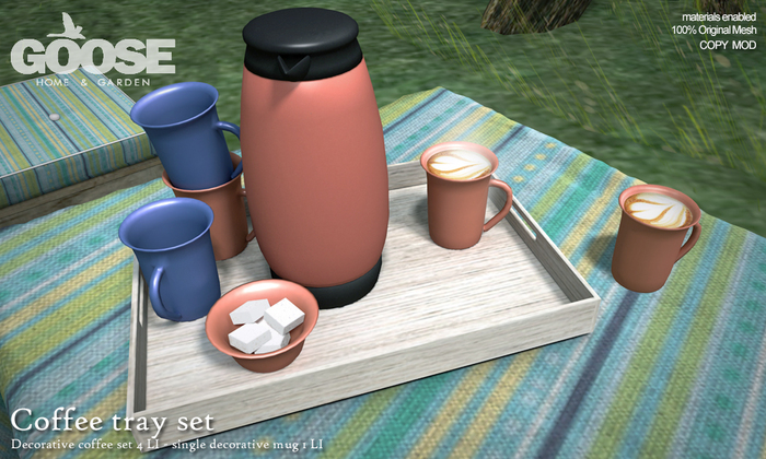 GOOSE - Coffee tray set