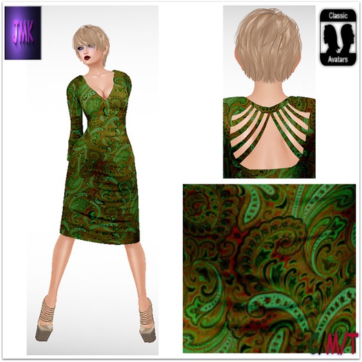 ~JMK~Paisley Dress 14  Standard Avi bag