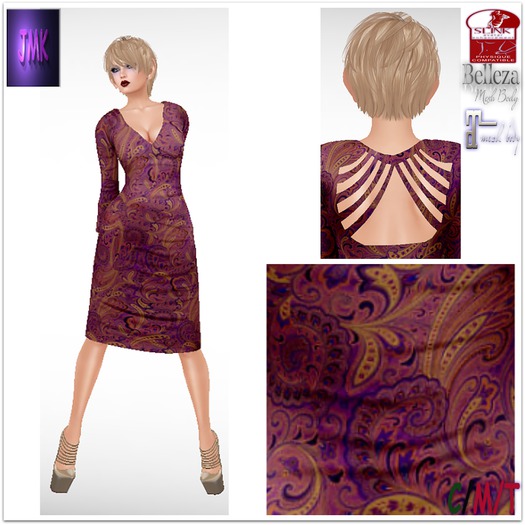 ~JMK~Paisley Dress 16  Mesh Bodies bag