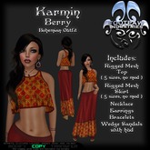 [FPI] Karmin Berry - Lovely Bohemian Riggged SKirt Outfit with Jewelry & Shoes