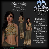 [FPI] Karmin Desert - Lovely Bohemian Riggged SKirt Outfit with Jewelry & Shoes