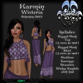 [FPI] Karmin Wisteria - Lovely Bohemian Riggged SKirt Outfit with Jewelry & Shoes