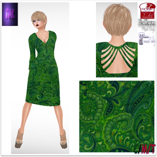 ~JMK~Paisley Dress 18  Mesh Bodies bag