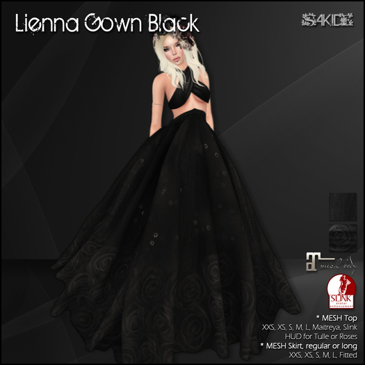 [ SAKIDE ] Lienna Gown Black