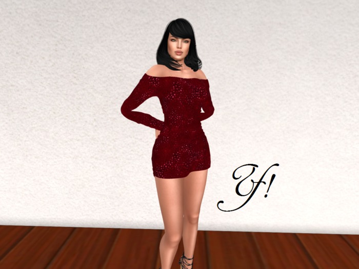 Yesa! designs Ruched Dress- Burgandy Sequence