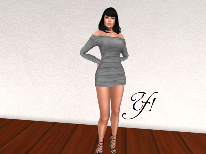 Yesa! designs Ruched Dress- Gray - MAITREYA