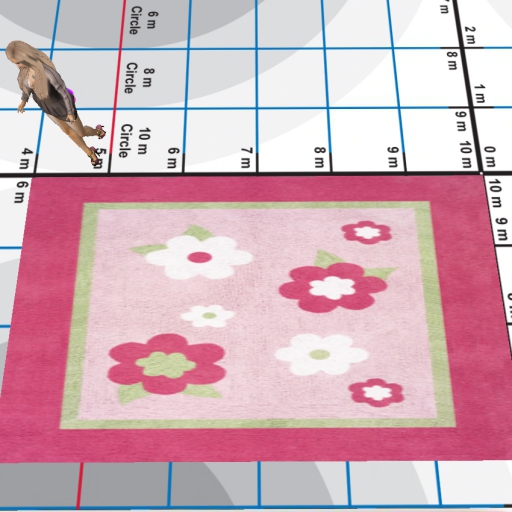 Girls Flower Rug 
