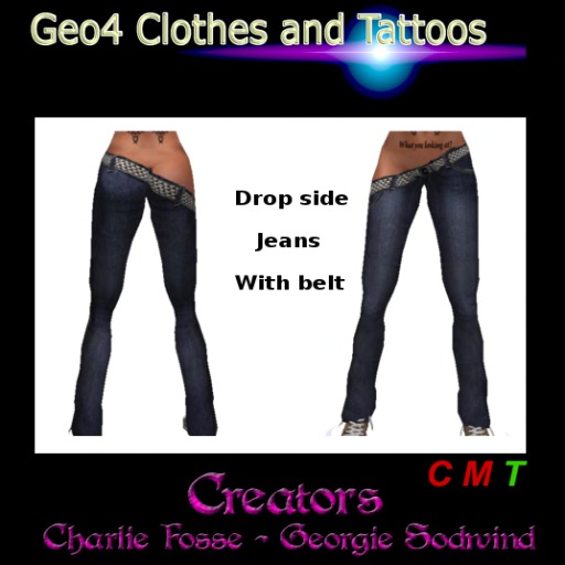 <<Geo4Clothes/tattoos>>Drop side jeans