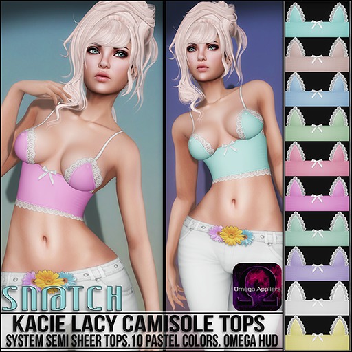 :::Sn@tch Kacie Lacy Camisoles (Pastels):::