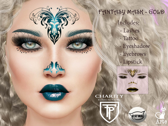 Arte - Catwa Applier - Fantasy Masks - Gold