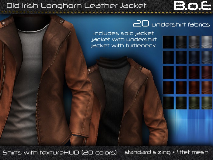 BoE - Old Irish Longhorn Leather Jacket Brown