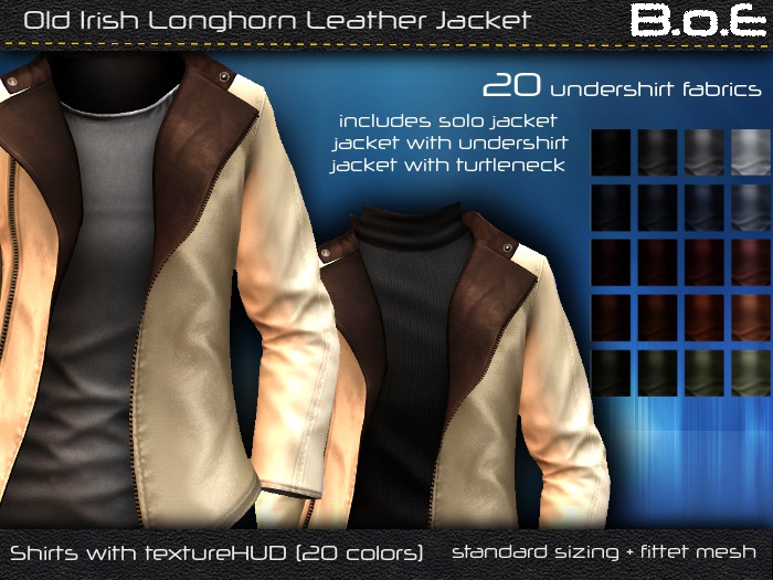 BoE - Old Irish Longhorn Leather Jacket Wheat