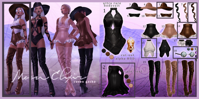 Moon Elixir - Coven - Maitreya - COCOA PACK (+RARE VEST)