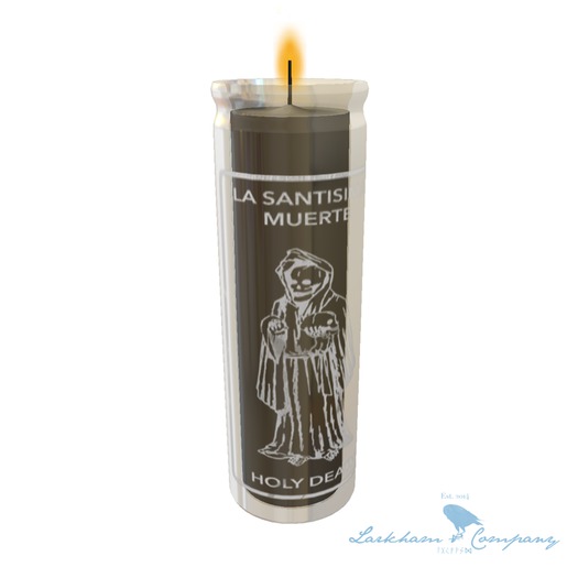 [Lark&Co] Santa Muerte Candle - Black (WEAR TO UNPACK)