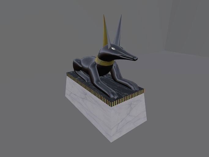 Egyptian Anubis Reclining Sculpted Statue 10m