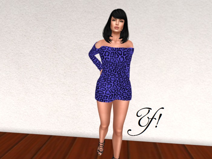 Yesa! designs - Ruched Dress- Blue Leo - MAITREYA