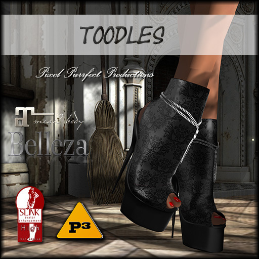 <P3> Toodles - Black Damask