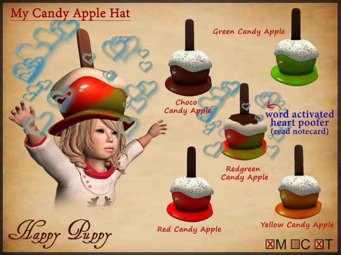 [HP] Candy Red Apple Hat