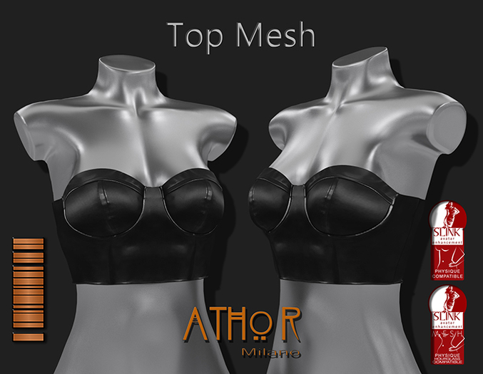 *Milano* - Top Mesh_Slink Physique -black