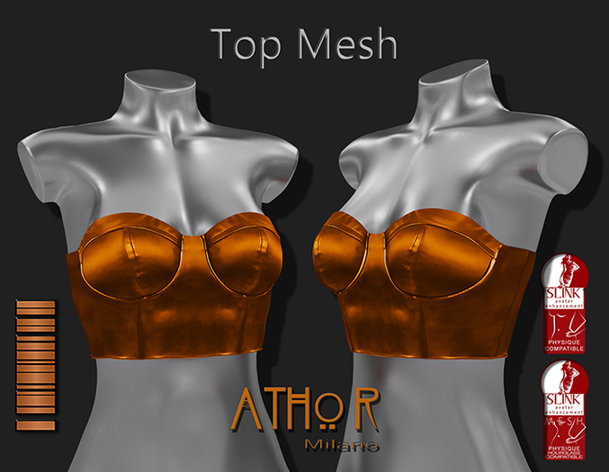 *Milano* - Top Mesh_Slink Physique -yellow
