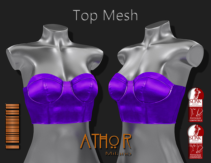 *Milano* - Top Mesh_Slink Physique -purple