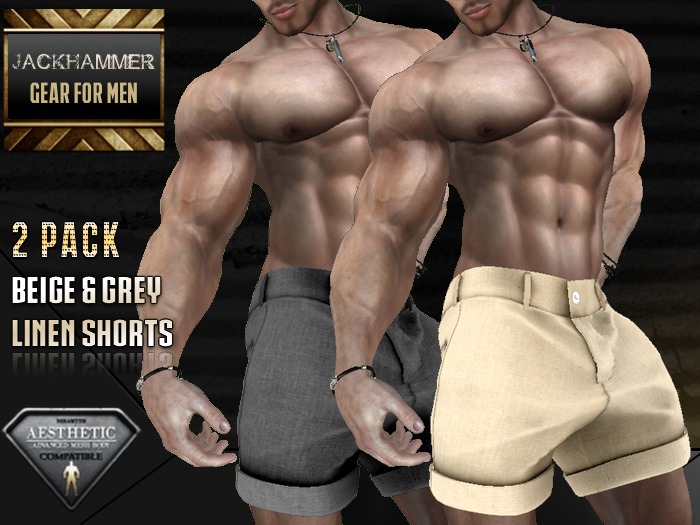 2 Pack - Linen Short Shorts