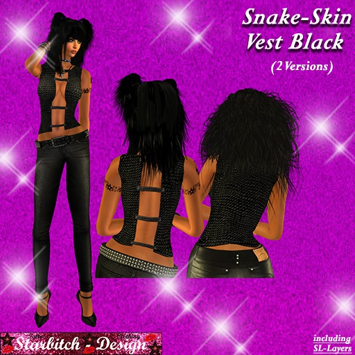 Black Snake-Skin Top 2 Versions