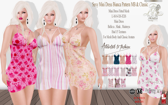 LSR - Sexy Mini Dress Bianca Pattern MB & Classic