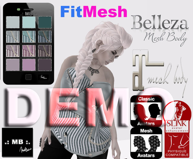 .: MB :. DEMO Steampunk Corset Class Fitm Slink Maitreya Bellez